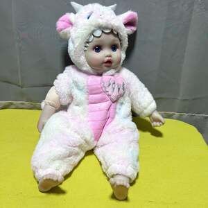 Cloveray 18" Drayla Realistic Baby Doll in Pink Dragon Costume with Love Heart